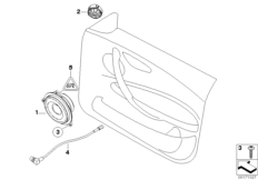 Детали динамика в двери Пд