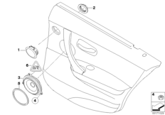 Детали динамика в двери Зд