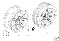 Л/c диск BMW со сдвоен.спиц.диз.288