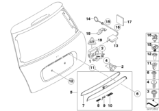 Система замков багажной двери