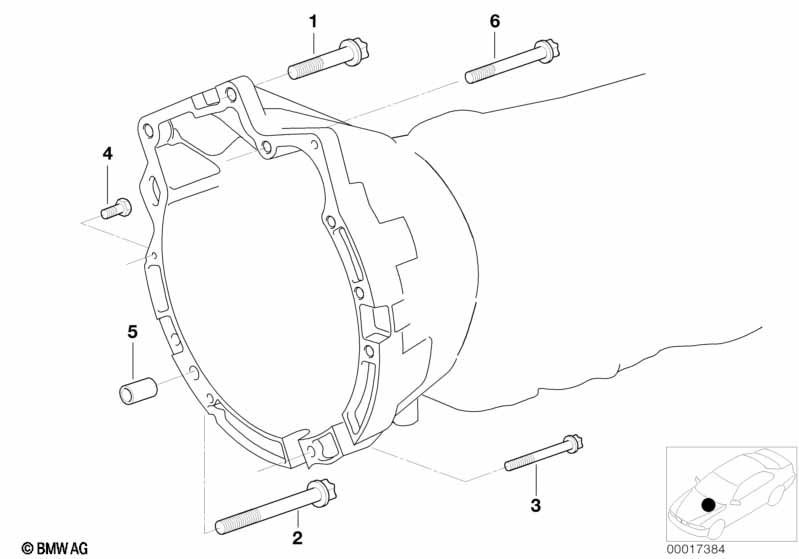 Крепление коробки передач