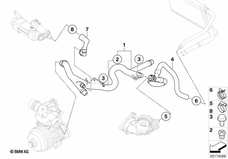 Водяной шланг системы охлаждения