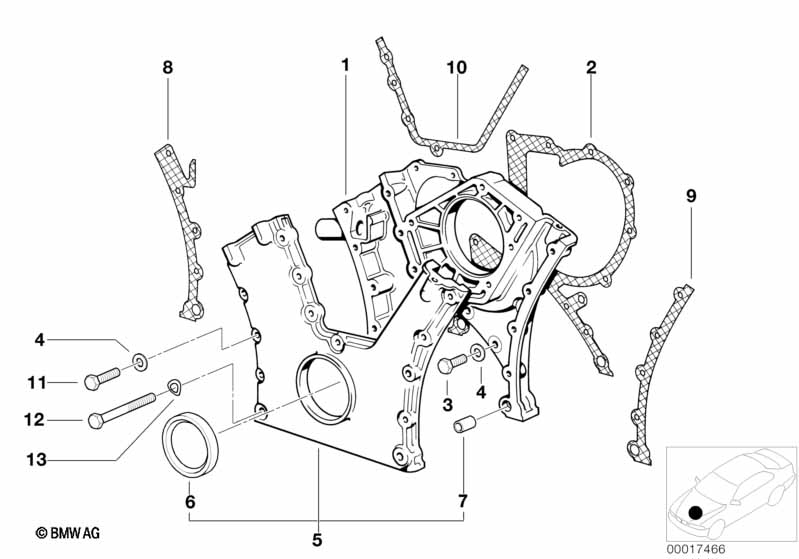 Корпус блока ГРМ Нж