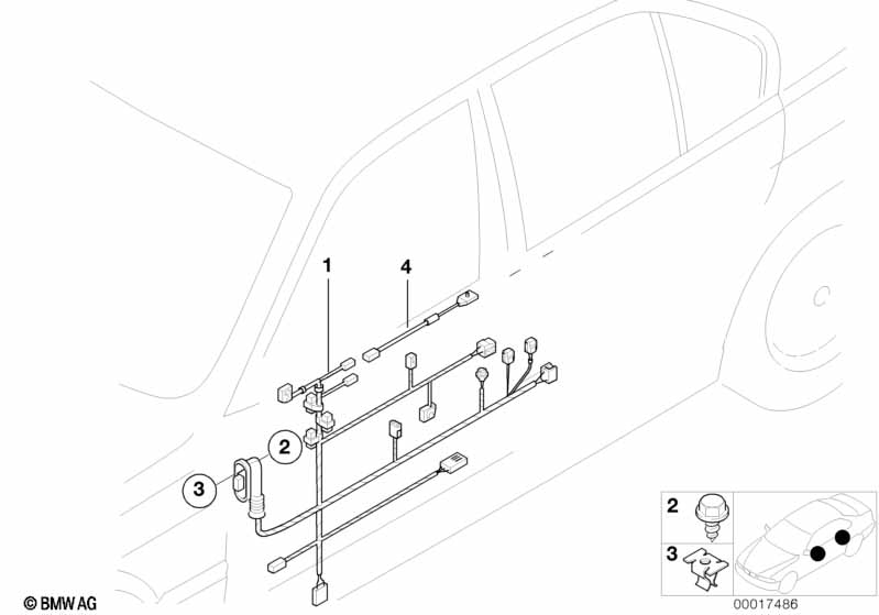 Жгуты проводов двери