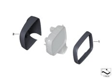 Крышки наружных зеркал, bluechrome