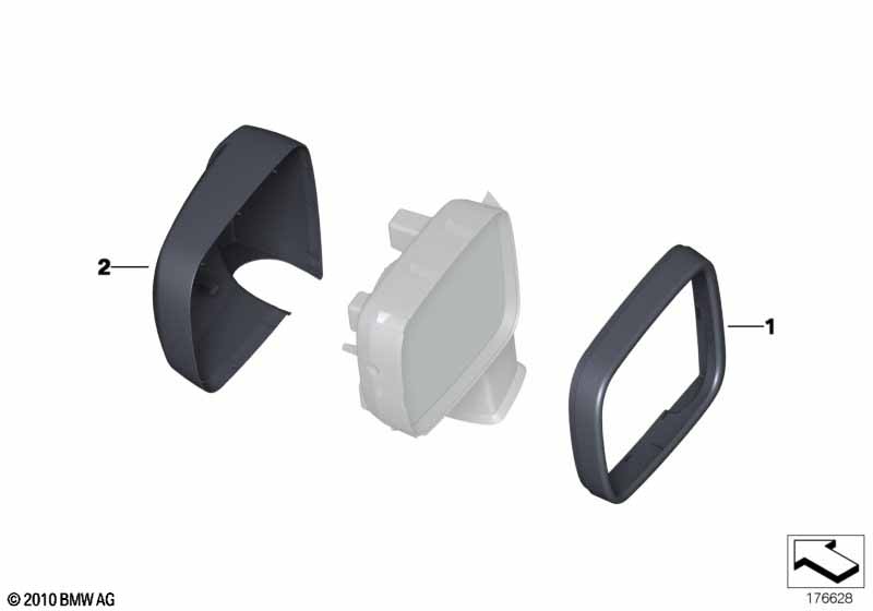 Крышки наружных зеркал, bluechrome