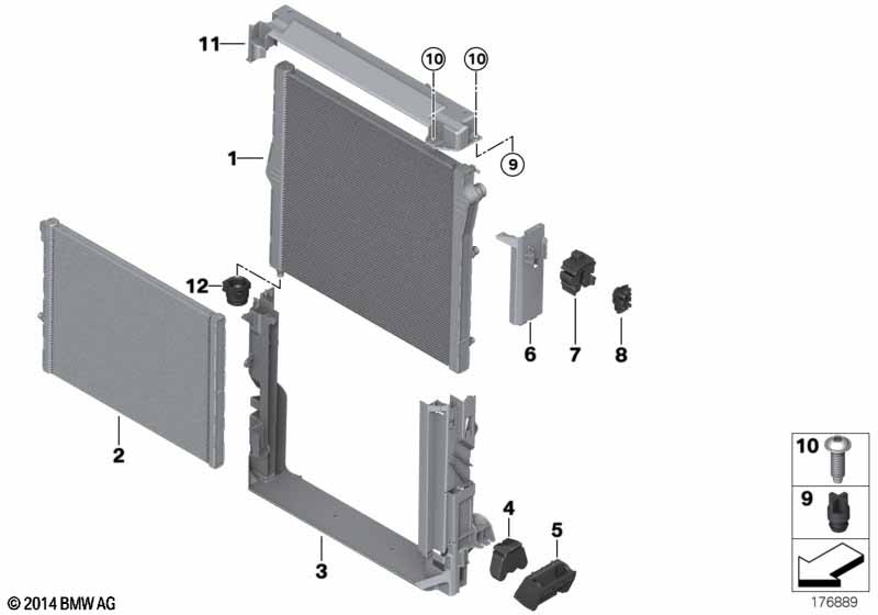 Элементы крепл.радиатора водян.охлажд.