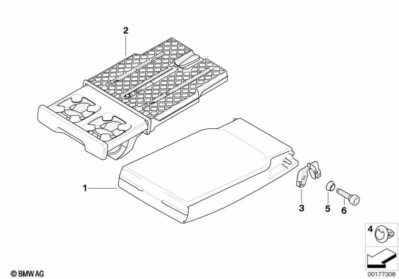 Средний подлокотник сиденья Зд