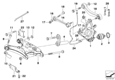 Балка заднего моста/подвеска колеса