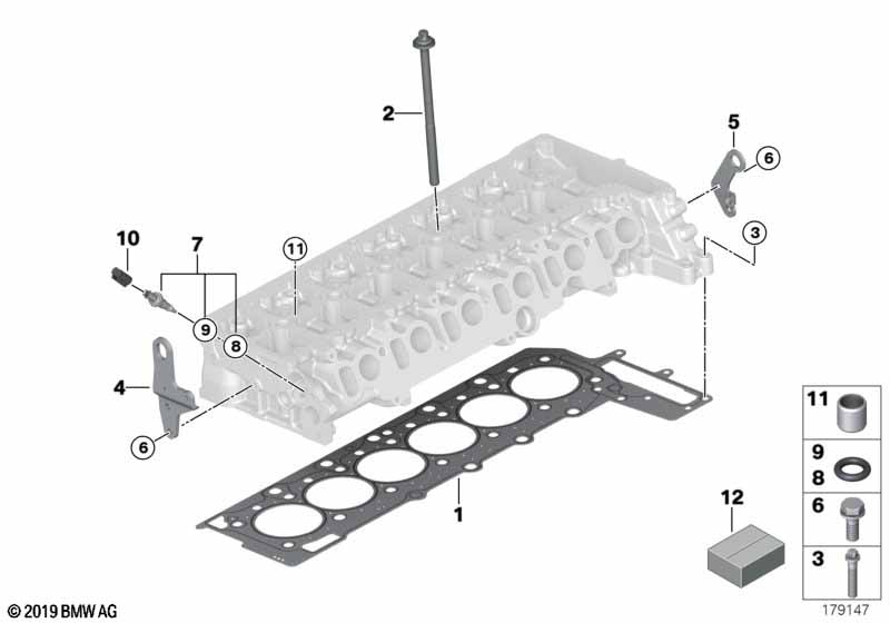 N57 прокладка ГБЦ ремонтная 2 дырки