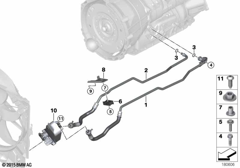 Трубопровод маслян. радиатора возврат