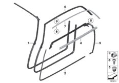 Накладки и уплотнения двери Пд