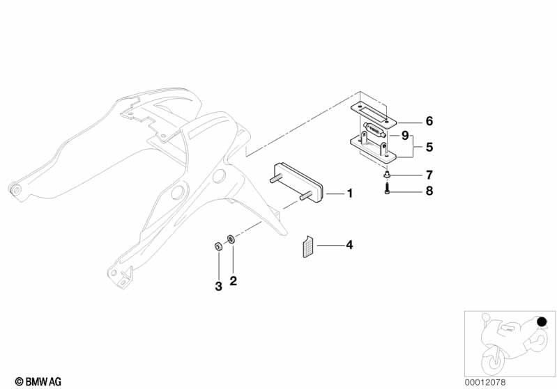 Кронштейн номерного знака/боковые фонари