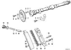 Прив.цепь механ.газораспред./распредвал