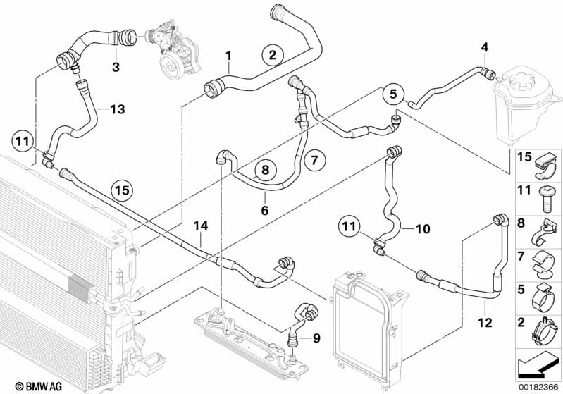 Водяной шланг системы охлаждения