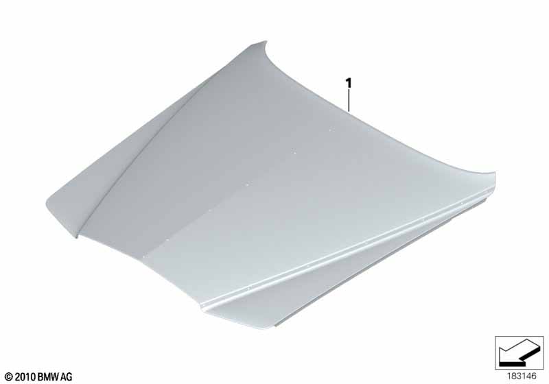 Капот, зачищен.,алюминий