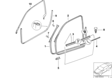 Уплотнитель двери впереди