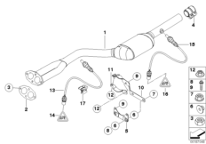 Передний дополнительный глушитель