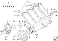 Сист.впуска с рецирк.ОГ без упр.засл.