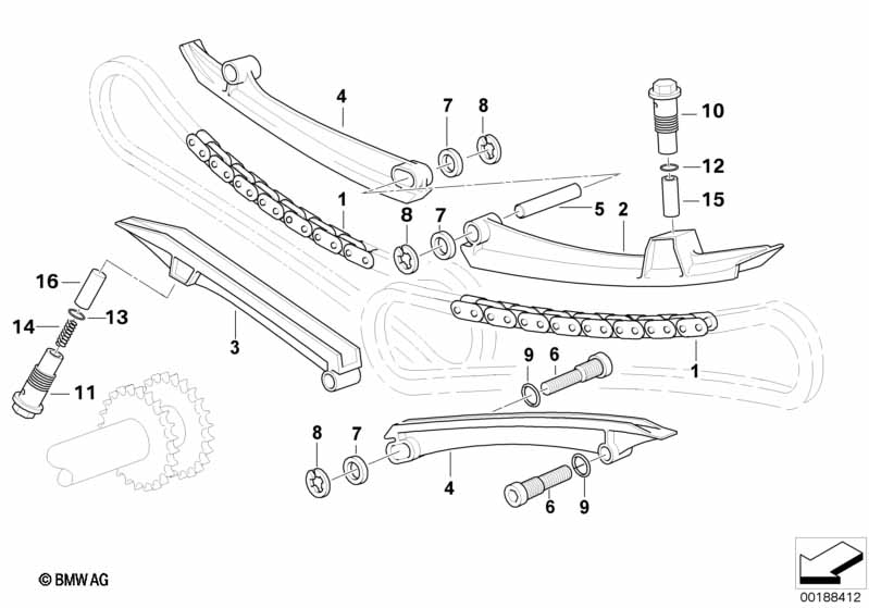 Прив.цепь механ.газораспред./распредвал