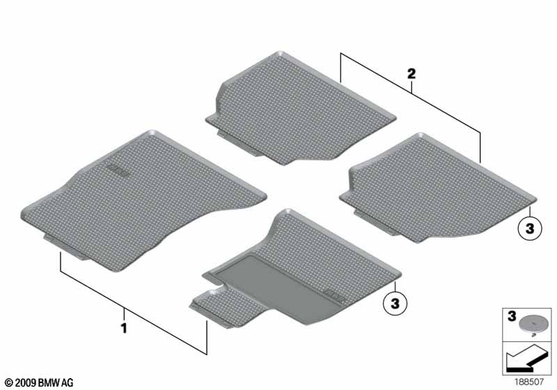 Ножные коврики резина