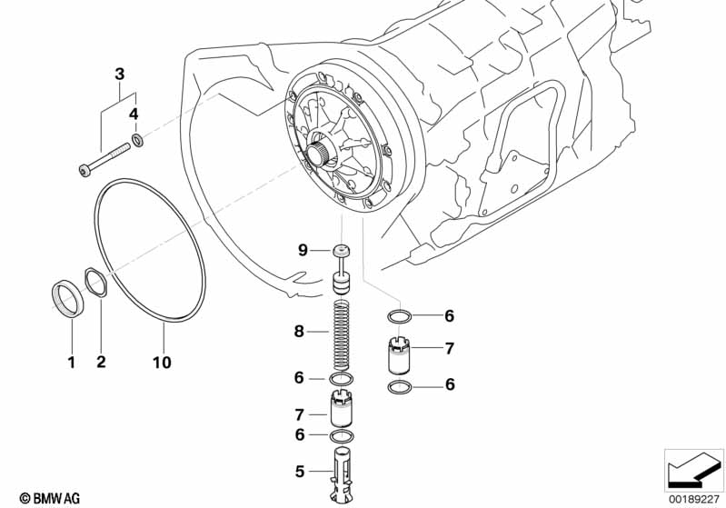 E46/E39/E38/E85 Сальник АКПП 45X58X7
