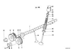 Распредвал мех.клап.газораспред./смазка