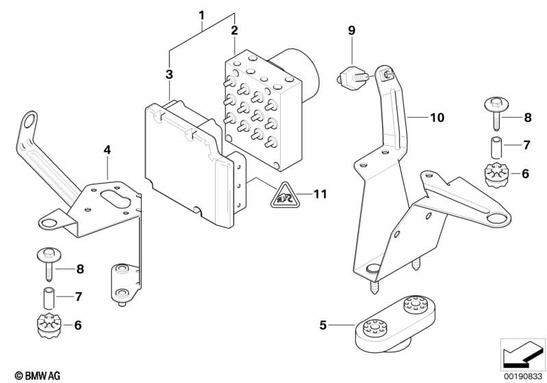 Гидроагрегат DSC/ЭБУ/кронштейн