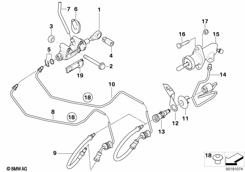 Привод управления сцеплением
