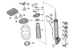 Амортизационная стойка Зд VDC/ЭБУ/датчик