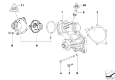 Водяная помпа сист.охлаждения/термостат