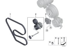 Ременный привод кондиц.и усил.рул.прив.