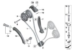 Приводная цепь мех.газораспред.цил.1-6
