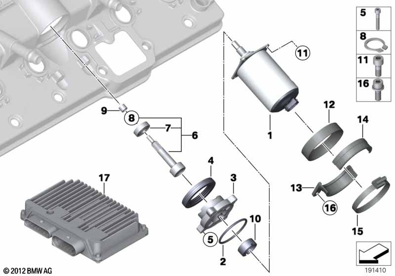 Серводвигатель упр.клапаном/блок упр.