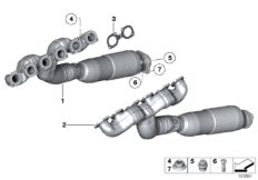 Выпускной коллектор с катализатором