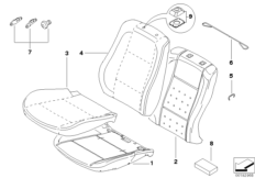 Сиденье Пд, набивка и обивка сид.пов.ком