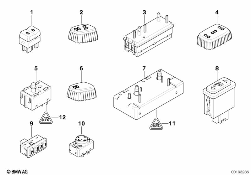 Выключатель регулировки полож.сиденья