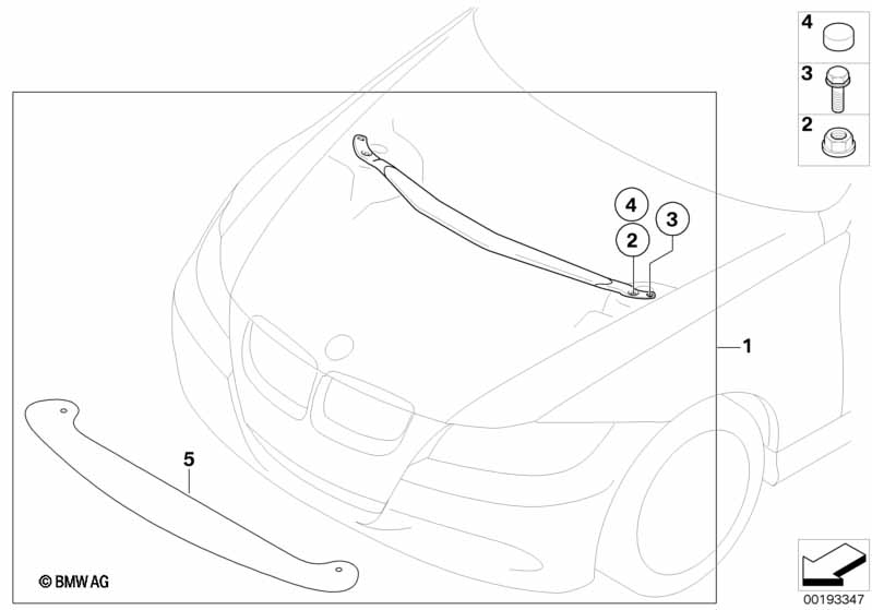 Растяжка карбон. BMW Performance