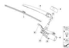 Детали очистителя заднего стекла