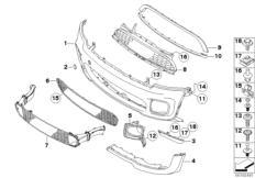 Передняя облицовка, аэродин.пакет JCW II