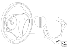 Спорт.рул.колесо Indiv кожа с дер.ободом
