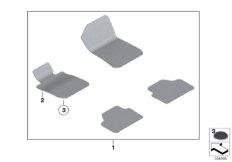 Ножные коврики Velours