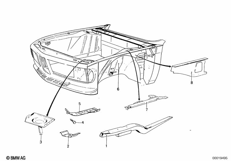 Передний лонжерон кузова
