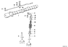 Распредвал мех.клап.газораспред./смазка