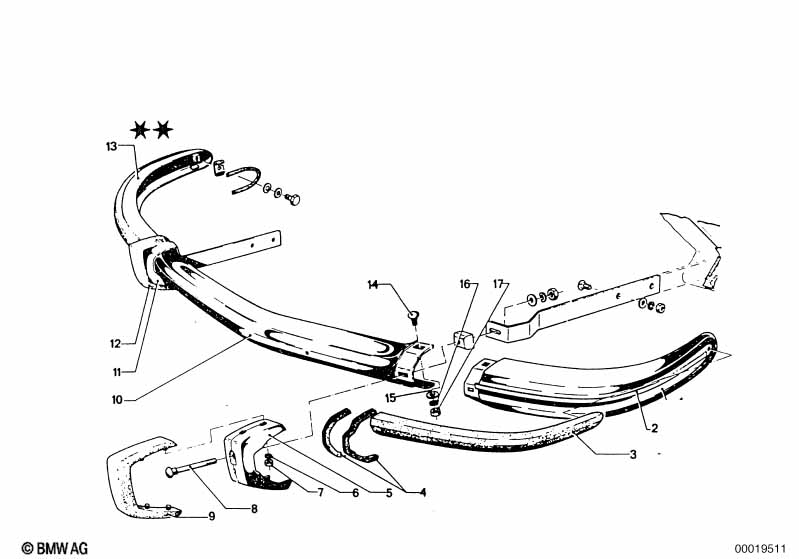 передний бампер
