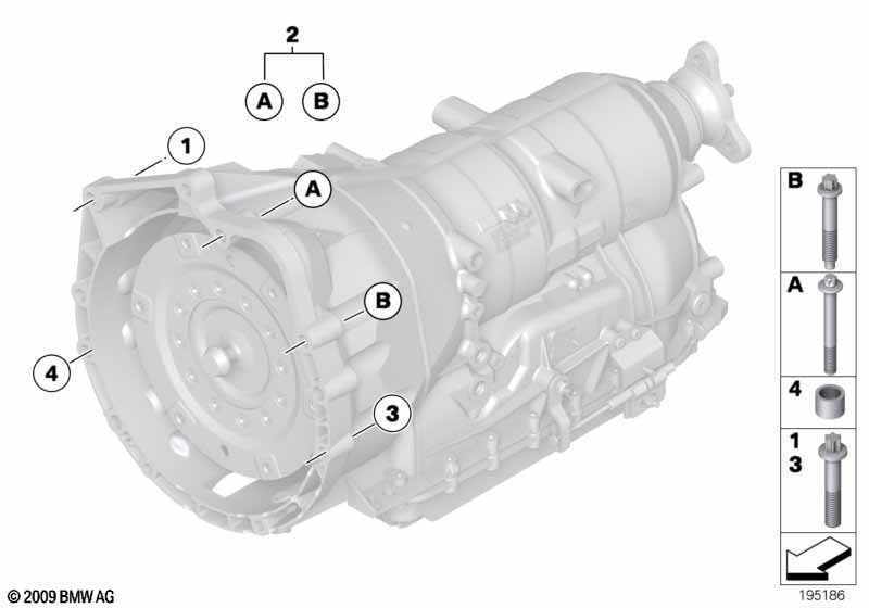 Крепление коробки передач