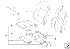 Набивка и обивка спортивного пер.сиденья
