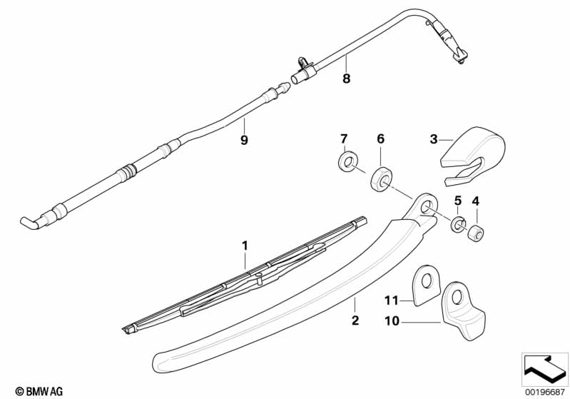 Детали очистителя заднего стекла