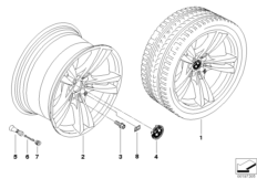 Л/c диск BMW M с V-образн.спицами 299