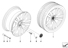 Л/c диск BMW M со сдвоен.спицами 300